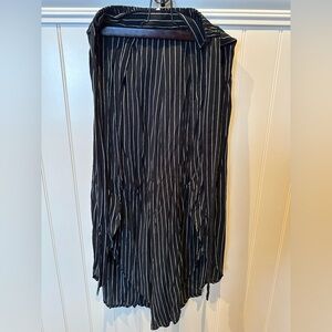 BILLABONG Ladies Women’s Girls Size Black White Pinstripes Layered Plants Ties